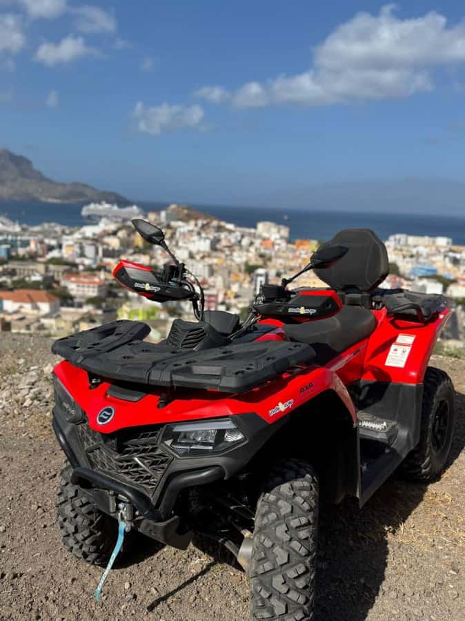 Cape Verde: São Vicente Island 4x4 Quad Tour - Starting above Mindelo with Monte Cara in view