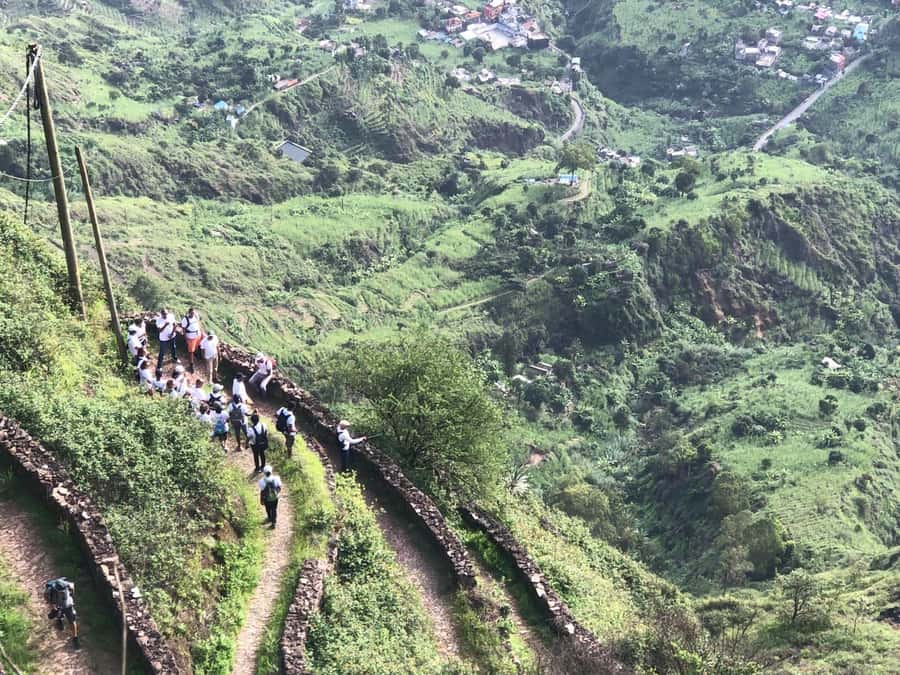 Hike from the Cova Volcano Crater to Ribeira Paúl - Starting high in Cova Natural Park
