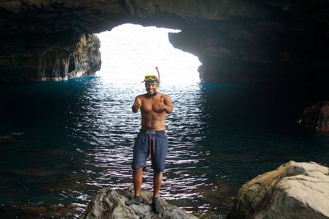 Ribeira da Barca: Boat Trip to the Cave, Snorkeling and BBQ on the beach - From Praia to Santiago’s west coast