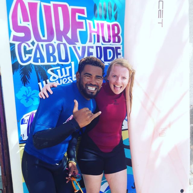 Sal: Surf Lesson - One hour of practical surfing at Santa Maria Beach