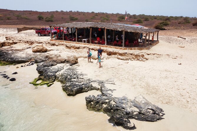 Tours in Boa Vista island - Varandinha pairs a sandy beach with a natural cave
